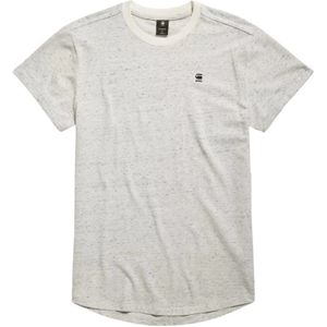 G-star, Tops, Heren, Wit, XL, Katoen, Biologisch Katoenen T-shirt met Omgeslagen Mouwen