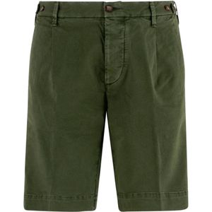 Re-Hash, Korte broeken, Heren, Groen, W38, Katoen, Groene Bermuda Shorts Slim Fit