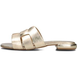 Tango, Schoenen, Dames, Geel, 37 EU, Leer, Gouden stijlvolle slippers voor dames