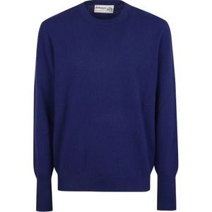 Ballantyne, Truien, Heren, Blauw, L, Kasjmier, Blauwe Cashmere Sweater Aw 24