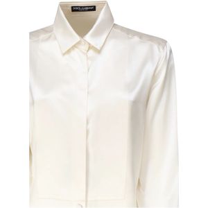 Dolce & Gabbana, Blouses & Shirts, Dames, Wit, M, Katoen, Shirts