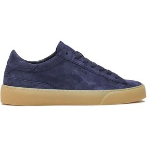 D.a.t.e., Blauwe Suède Sonica Lage Sneakers Blauw, Heren, Maat:40 EU