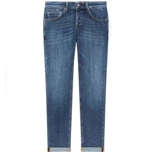 Dondup, Jeans, Heren, Blauw, W32, Katoen, Slim-Fit Jeans voor Moderne Man