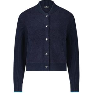 PS By Paul Smith, Truien, Dames, Blauw, M, Katoen, Gebreide Bomber Cardigan