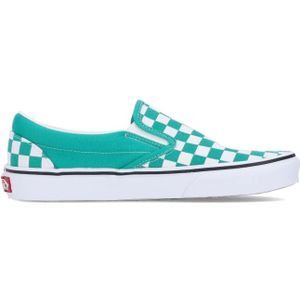 Vans, Schoenen, Heren, Groen, 41 EU, Klassieke Slip-on Peper Groen/Wit Sneaker