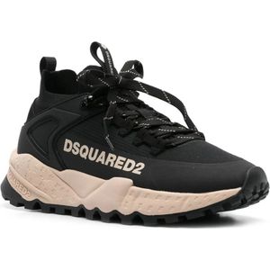 Dsquared2, Schoenen, Heren, Zwart, 43 EU, Platte Sneakers voor Vrouwen