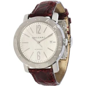 Bvlgari Vintage, Pre-owned, Heren, Grijs, ONE Size, Pre-owned Stainless Steel watches