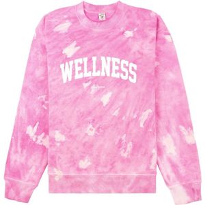 Sporty & Rich, Ivy Tie Dye Crewneck Wit, Dames, Maat:L