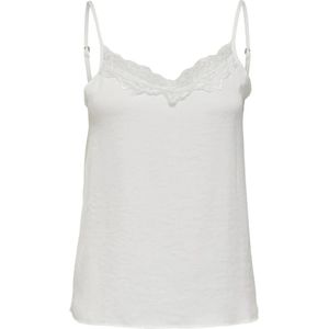 Jacqueline de Yong, Tops, Dames, Wit, S, Polyester, Kanten Hemd Dames Collectie Lente/Zomer