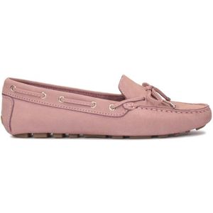 Kazar, Schoenen, Dames, Roze, 39 1/2 EU, Leer, Comfortabele beige nubuck mocassins