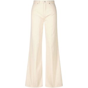 7 For All Mankind, Wijde Pijp Linnen Mix Jeans Lotta Beige, Dames, Maat:W26