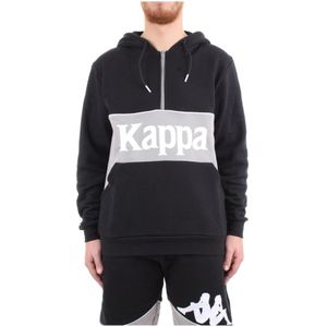Kappa, Sweatshirts & Hoodies, Heren, Zwart, S, Capuchon