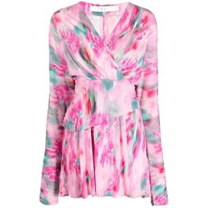 Iro, Midi Kleedjes Roze, Dames, Maat:2XS