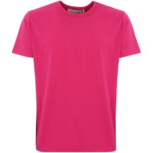 Amaránto, Tops, Heren, Roze, M, Katoen, Magenta Katoenen T-shirt Regular Fit