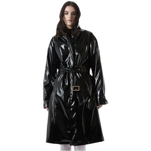 Silvian Heach, Lange trenchcoat van vinyl Zwart, Dames, Maat:XL