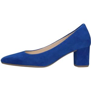 Gabor, Schoenen, Dames, Blauw, 35 EU, Suède, Blauwe Suède Blokhak Pumps