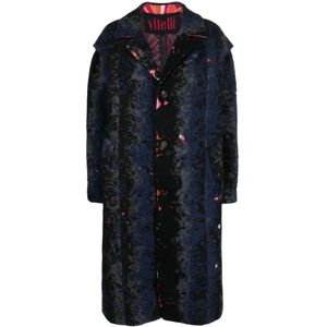 Vitelli, Mantels, Dames, Blauw, M, Wol, Single-Breasted Coats