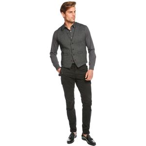 Mason's, Broeken, Heren, Zwart, M, Cargo Broek Bolivia Regular Fit Zwart