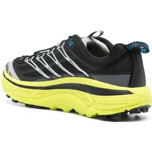 Hoka One One, Schoenen, Heren, Zwart, 36 2/3 EU, Zwarte Mesh Sneakers met Reflecterende Details