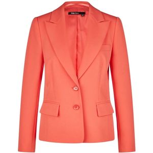 Marc Aurel, Koraal Korte Blazer met Zakken Oranje, Dames, Maat:M