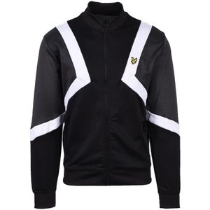 Lyle & Scott, Gestreepte Retro Trainingsjas Zwart, Heren, Maat:M