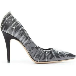 Jimmy Choo Pre-owned, Pre-owned, Dames, Zwart, 38 EU, Satijn, Pre-owned Satin heels