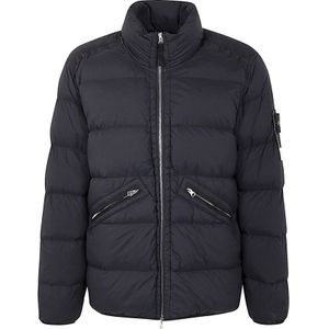 Stone Island, Jassen, Heren, Blauw, L, Blauwe Donsjas