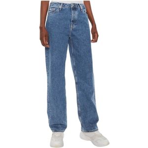 Calvin Klein Jeans, Jeans, Dames, Blauw, W24, Denim, Klassieke Denim Jeans