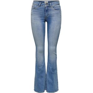 Only, Jeans, Dames, Blauw, M L32, Oblush Life MID Flared DNM