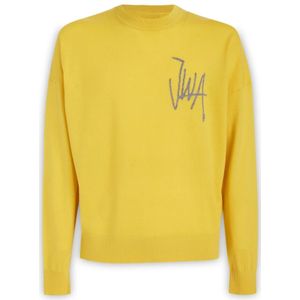 JW Anderson, Sweatshirts & Hoodies, Heren, Geel, L, Comfortabele stijlvolle sweatshirt voor heren