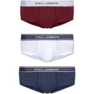 Dolce & Gabbana, Ondergoed, Heren, Veelkleurig, S, Katoen, Merkondergoed drie-pack