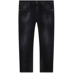 Dondup, Jeans, Heren, Zwart, W36, Katoen, Cropped Jeans