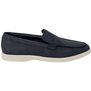 Clarks, Schoenen, Heren, Blauw, 45 1/2 EU, Leer, Klassieke Leren Schoenen met 2 cm Hak