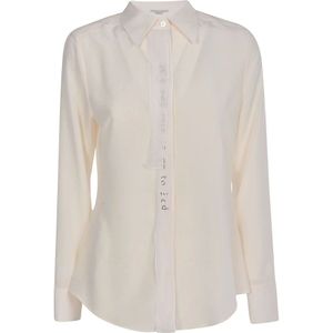 Stella McCartney, Zijden Shirt uit de Stella Mc Cartney Capsule Collectie Wit, Dames, Maat:M