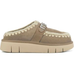 Mou, Schoenen, Dames, Beige, 41 EU, Taupe Pantoffels