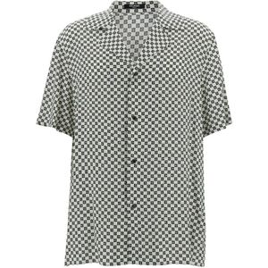 Balmain, Overhemden, Heren, Grijs, XL, Grijze Mini Monogram Pyjama Shirt