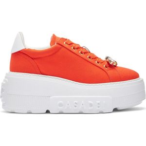 Casadei, Schoenen, Dames, Oranje, 39 1/2 EU, Leer, Queen Bee Sneakers