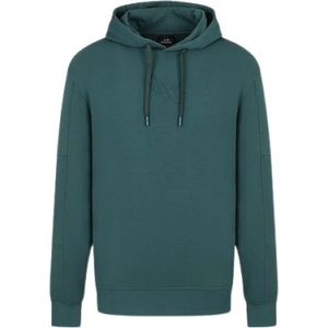 Armani Exchange, Sweatshirts & Hoodies, Heren, Groen, L, Polyester, Groene Sweatshirt Ss 23 Stijlvolle Upgrade