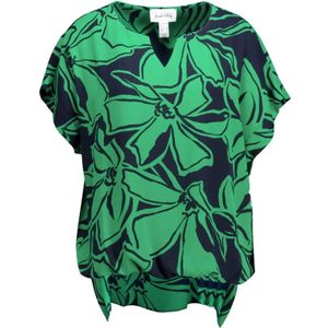 Joseph Ribkoff, Blouses & Shirts, Dames, Groen, L, Groene Top met Bloemenprint voor Dames