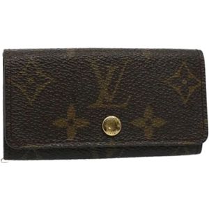 Louis Vuitton Vintage, Pre-owned, Dames, Bruin, ONE Size, Pre-owned Coated canvas key-holders