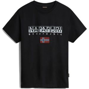 Napapijri, Tops, Heren, Zwart, 3Xl, Katoen, Korte mouw T-shirt voor mannen