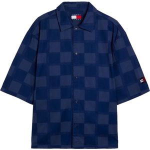 Tommy Hilfiger, Short Sleeve Shirts Blauw, Heren, Maat:M