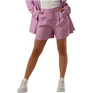 Colourful Rebel, Korte broeken, Dames, Roze, S, Roze High Waist Shorts voor de Zomer