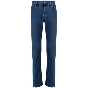Hugo Boss, Jeans, Heren, Blauw, W36, Katoen, Slim Fit Delaware 3-1 Jeans