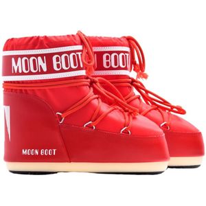 Moon Boot, Schoenen, Dames, Rood, 36 EU, Nylon, Rode nylon sneeuwlaarzen met warme voering