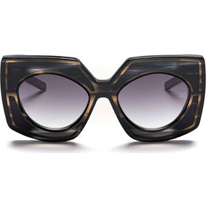 Valentino, Accessoires, Dames, Zwart, ONE Size, V-Soul Zwart/Goud Vlinder Zonnebril