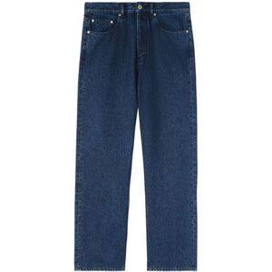 Palm Angels, Straight Jeans Blauw, Heren, Maat:W30