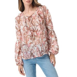 Guess, Blouses & Shirts, Dames, Veelkleurig, XS, Chiffon, Bloemen Chiffon Blouse voor Vrouwen