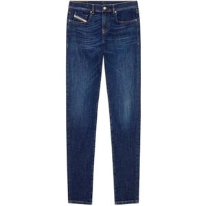 Diesel, Jeans, Heren, Blauw, W38, Denim, Slimme Denim Stretch Jeans - Blauw - Maat 29