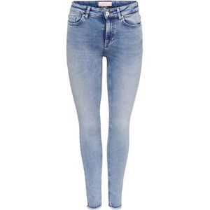 Only, Jeans, Dames, Blauw, M L32, Katoen, Skinny Jeans met middelhoge taille